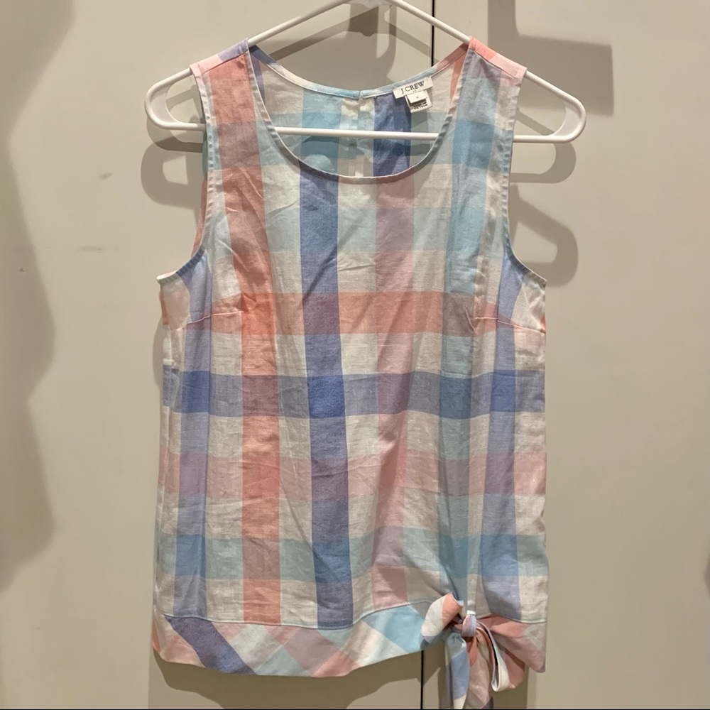 J. Crew Gingham Sleeveless Top